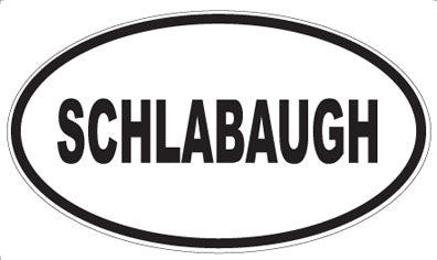 SCHLABAUGH - Oval Sticker