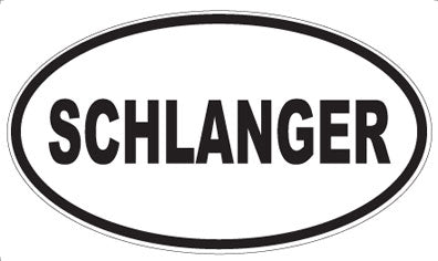 SCHLANGER - Oval Sticker