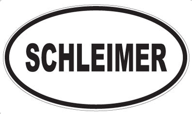 SCHLEIMER - Oval Sticker