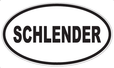 SCHLENDER - Oval Magnet