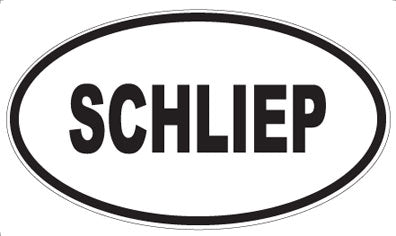SCHLIEP - Oval Sticker