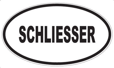 SCHLIESSER - Oval Sticker