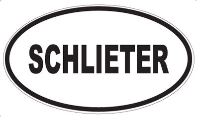 SCHLIETER - Oval Sticker