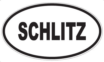 SCHLITZ - Oval Sticker
