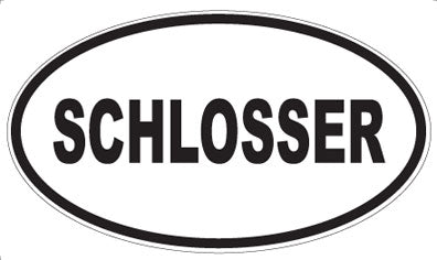 SCHLOSSER - Oval Sticker