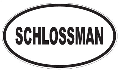 SCHLOSSMAN - Oval Magnet