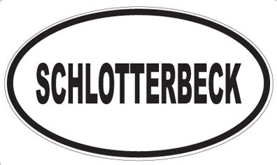 SCHLOTTERBECK - Oval Magnet