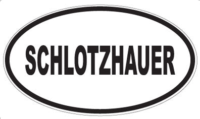 SCHLOTZHAUER - Oval Sticker
