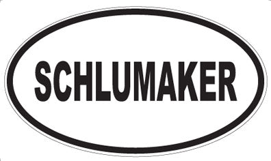 SCHLUMAKER - Oval Sticker