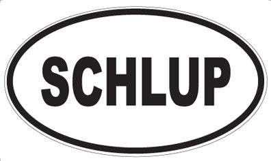 SCHLUP - Oval Sticker