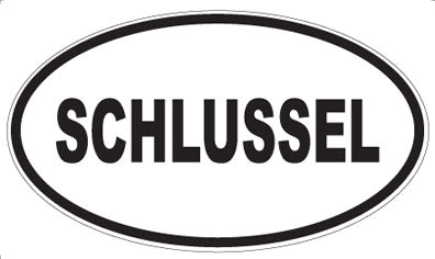 SCHLUSSEL - Oval Sticker
