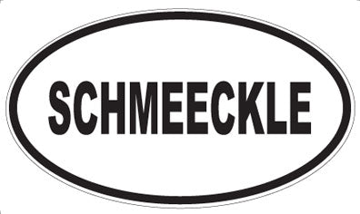 SCHMEECKLE - Oval Magnet