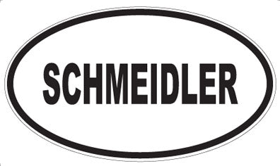 SCHMEIDLER - Oval Sticker