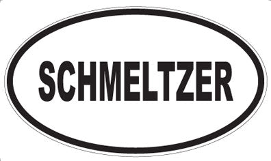 SCHMELTZER - Oval Sticker