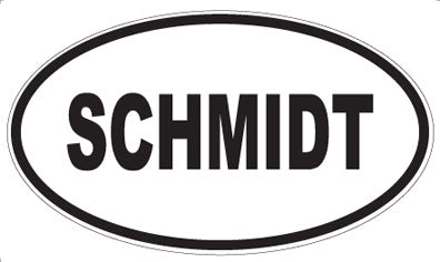 SCHMIDT - Oval Sticker