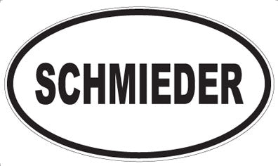 SCHMIEDER - Oval Sticker