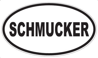 SCHMUCKER - Oval Sticker
