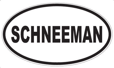 SCHNEEMAN - Oval Sticker