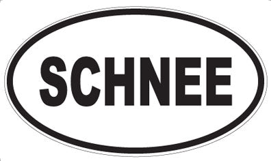 SCHNEE - Oval Magnet
