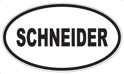 SCHNEIDER - Oval Sticker