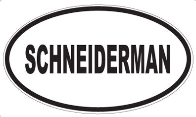 SCHNEIDERMAN - Oval Magnet