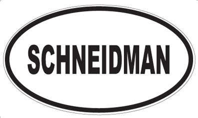 SCHNEIDMAN - Oval Magnet