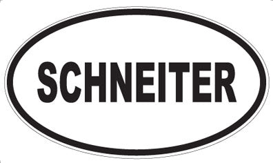 SCHNEITER - Oval Sticker