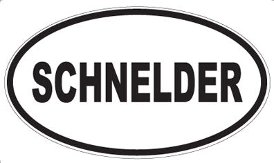 SCHNELDER - Oval Sticker