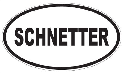 SCHNETTER - Oval Sticker