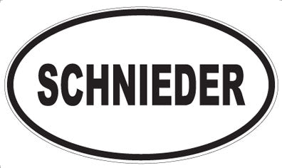 SCHNIEDER - Oval Sticker