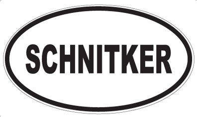 SCHNITKER - Oval Sticker