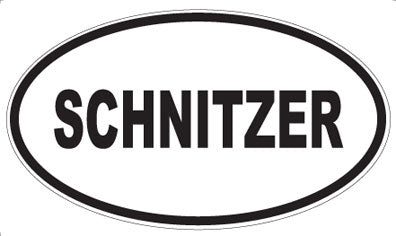 SCHNITZER - Oval Magnet