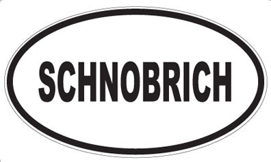 SCHNOBRICH - Oval Magnet