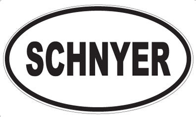 SCHNYER - Oval Sticker