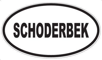 SCHODERBEK - Oval Sticker