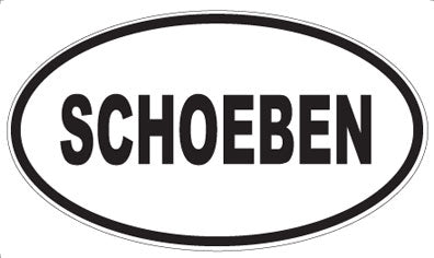 SCHOEBEN - Oval Magnet