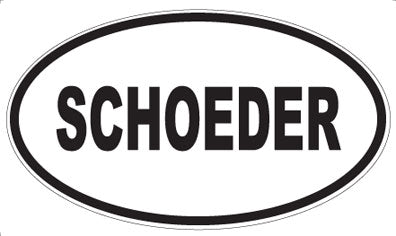 SCHOEDER - Oval Magnet