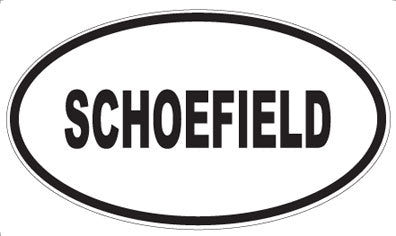 SCHOEFIELD - Oval Magnet