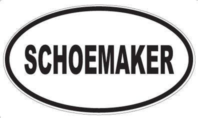 SCHOEMAKER - Oval Sticker