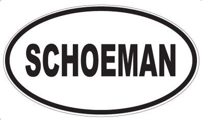 SCHOEMAN - Oval Sticker
