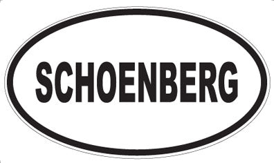 SCHOENBERG - Oval Sticker