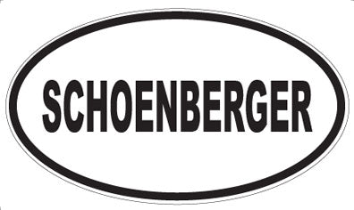 SCHOENBERGER - Oval Magnet