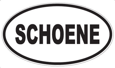 SCHOENE - Oval Sticker