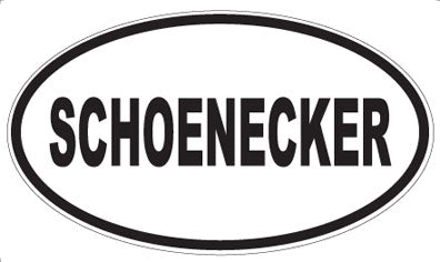 SCHOENECKER - Oval Sticker