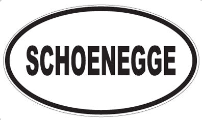 SCHOENEGGE - Oval Sticker