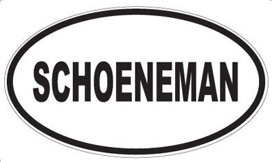 SCHOENEMAN - Oval Magnet