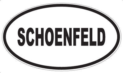SCHOENFELD - Oval Sticker