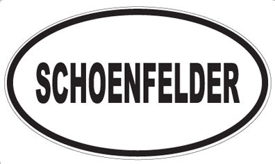 SCHOENFELDER - Oval Sticker
