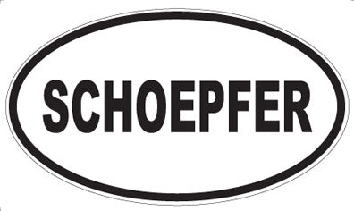 SCHOEPFER - Oval Sticker