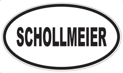 SCHOLLMEIER - Oval Sticker